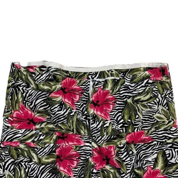 TORRID Strapless Dress Plus Size 22 Zebra & Tropical Print Cotton Spandex Summer - Picture 2 of 5